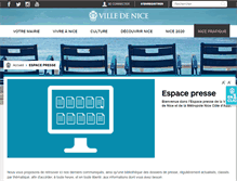 Tablet Screenshot of presse.nice.fr